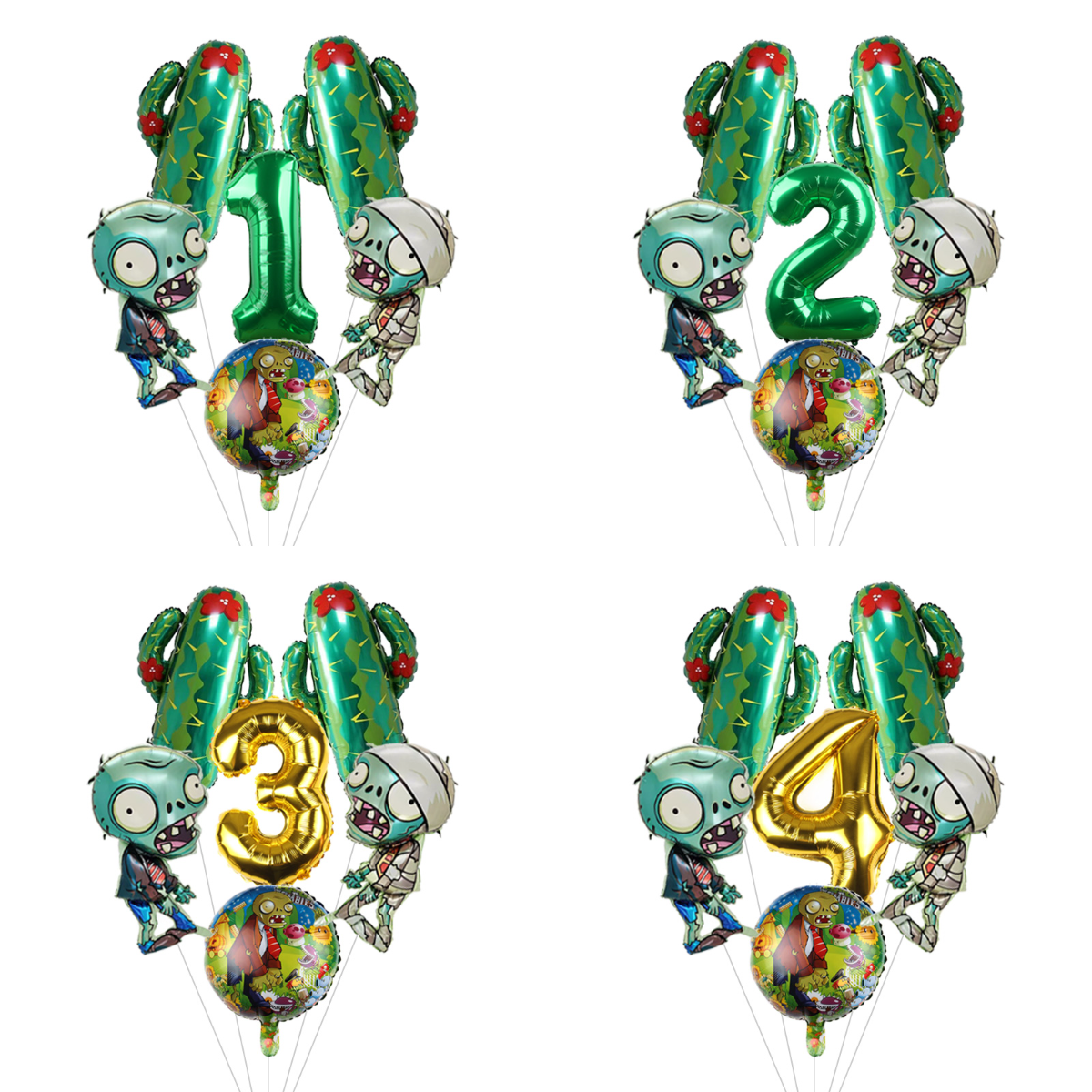 Supply Wedding Venue - PVZ Game Character Balloon Bouquet Vibrant