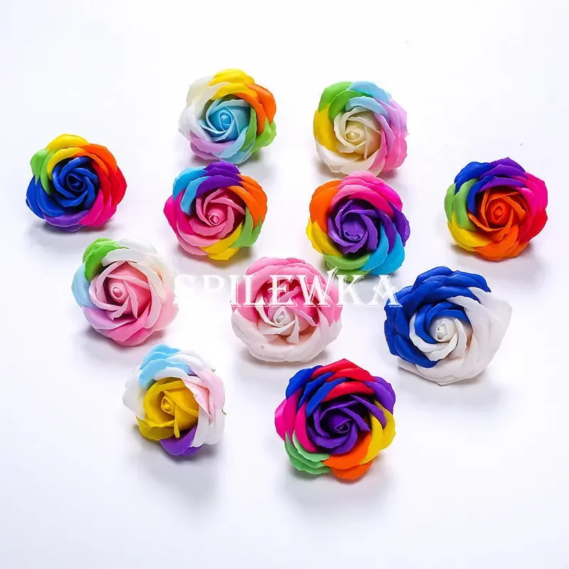 Wedding Shop - Spilewka 6X7cm Colorful Rose Artificial Flower