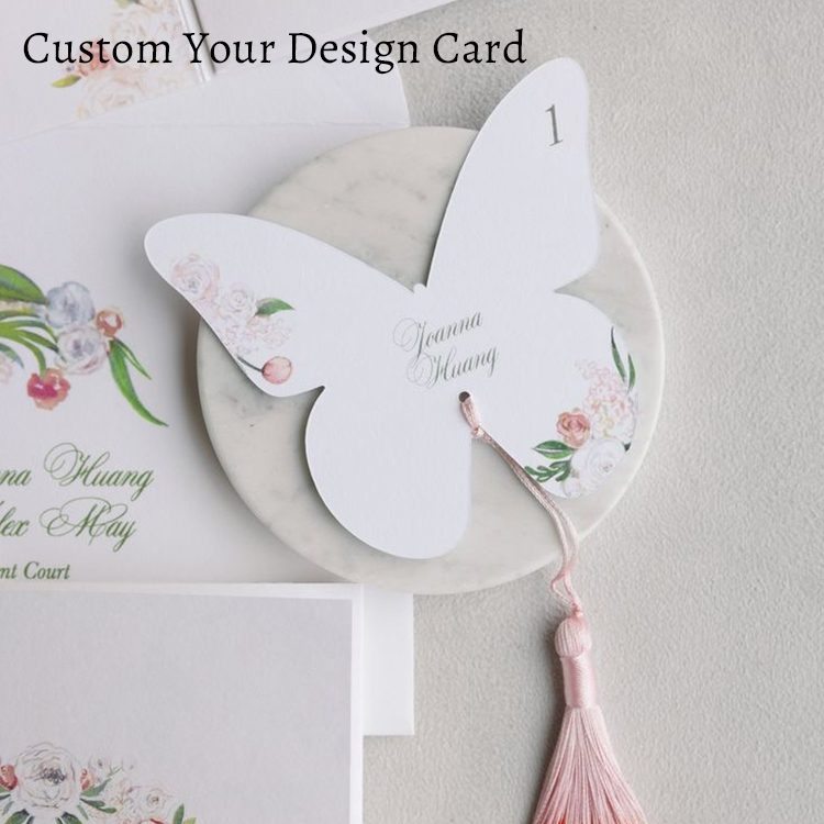 Custom Elegant Butterfly Menu  - Wedding Supply Business review and price