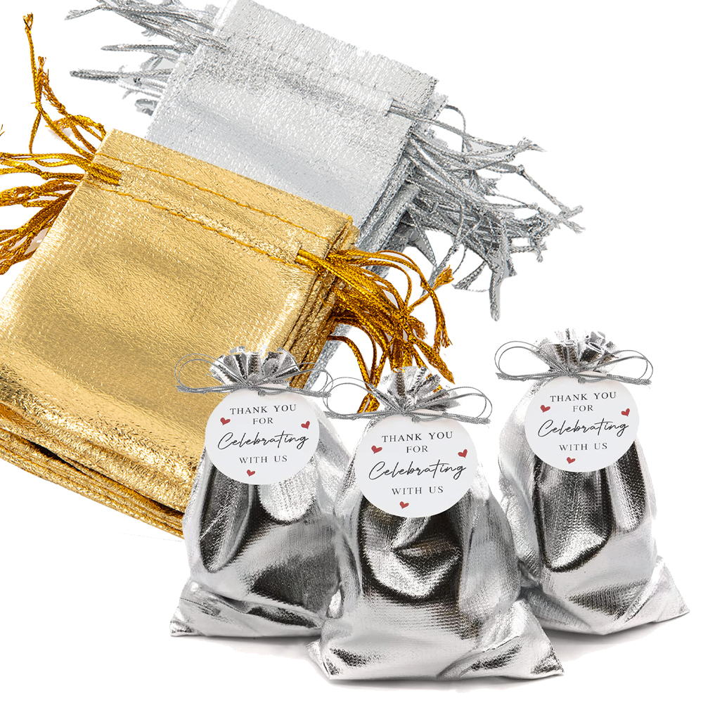 50Pcs Gold Silver Drawstring O - Wedding Supply Business review and price