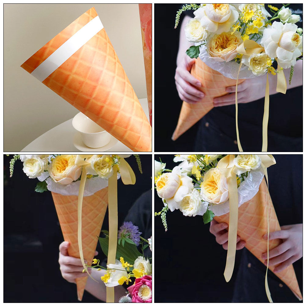 10Pcs Ice Cream Cone Flower Bo - Wedding Floral Supply review and price