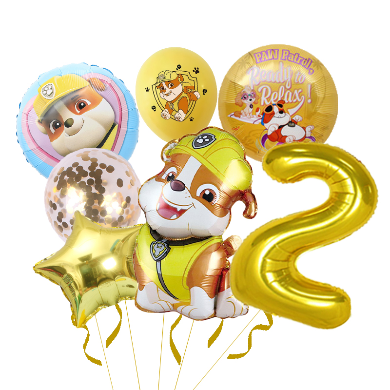 7pcs Paw Patrol Rubble Balloon - Confetti Balloon Set review and price