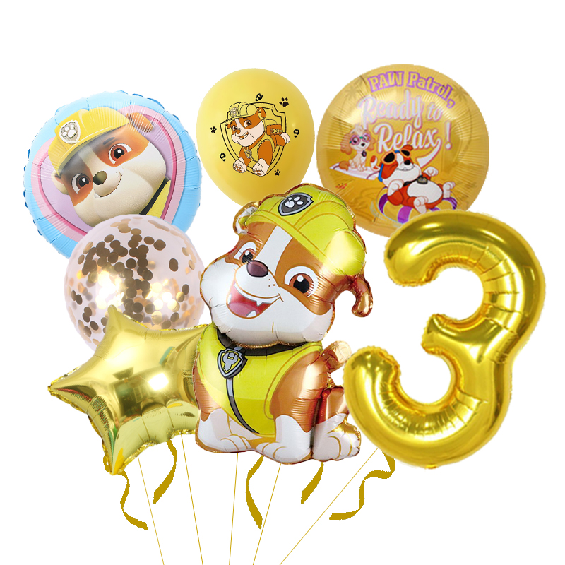 7pcs Paw Patrol Rubble Balloon - Confetti Balloon Set review and price