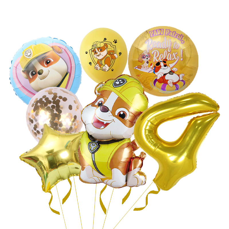 7pcs Paw Patrol Rubble Balloon - Confetti Balloon Set review and price