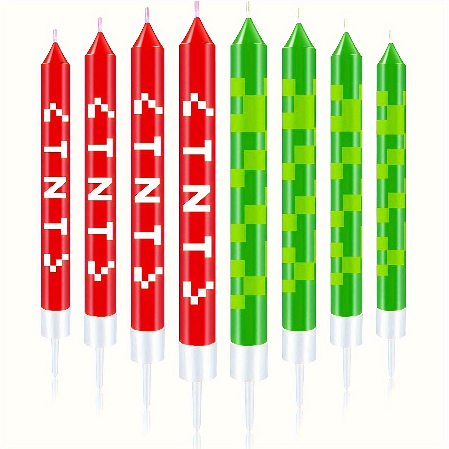 12/24pcs Green Pixel Cake Cand - Unity Candle Set review and price