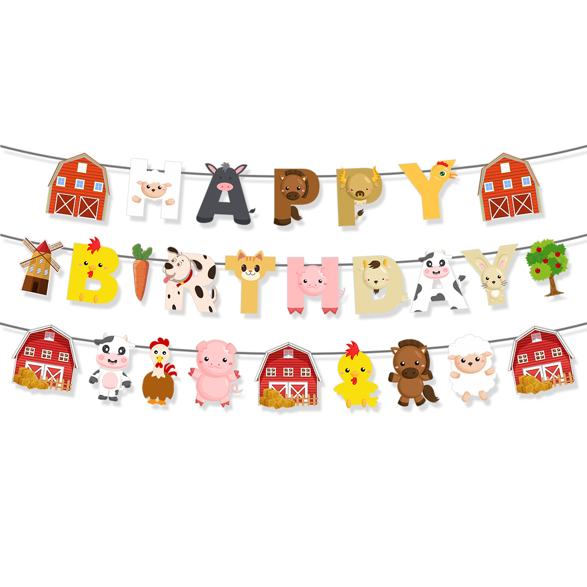 Cartoon Farm Animal Theme Birt - Confetti Balloon Set review and price