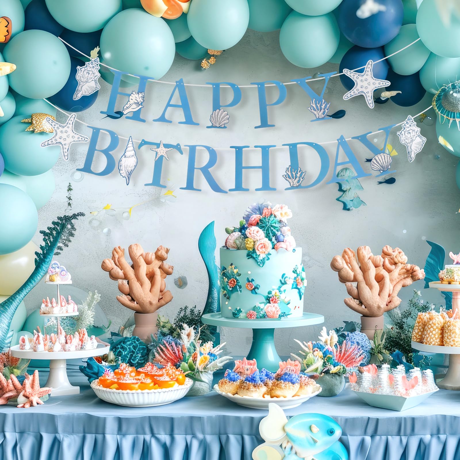 Elegant Ocean Mermaid Birthday - Confetti Balloon Set review and price