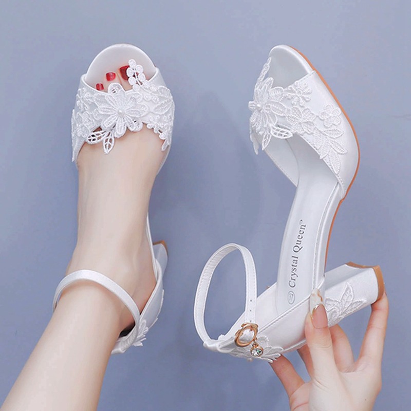 Women White Silk High Heels Su - Wedding Shop review and price