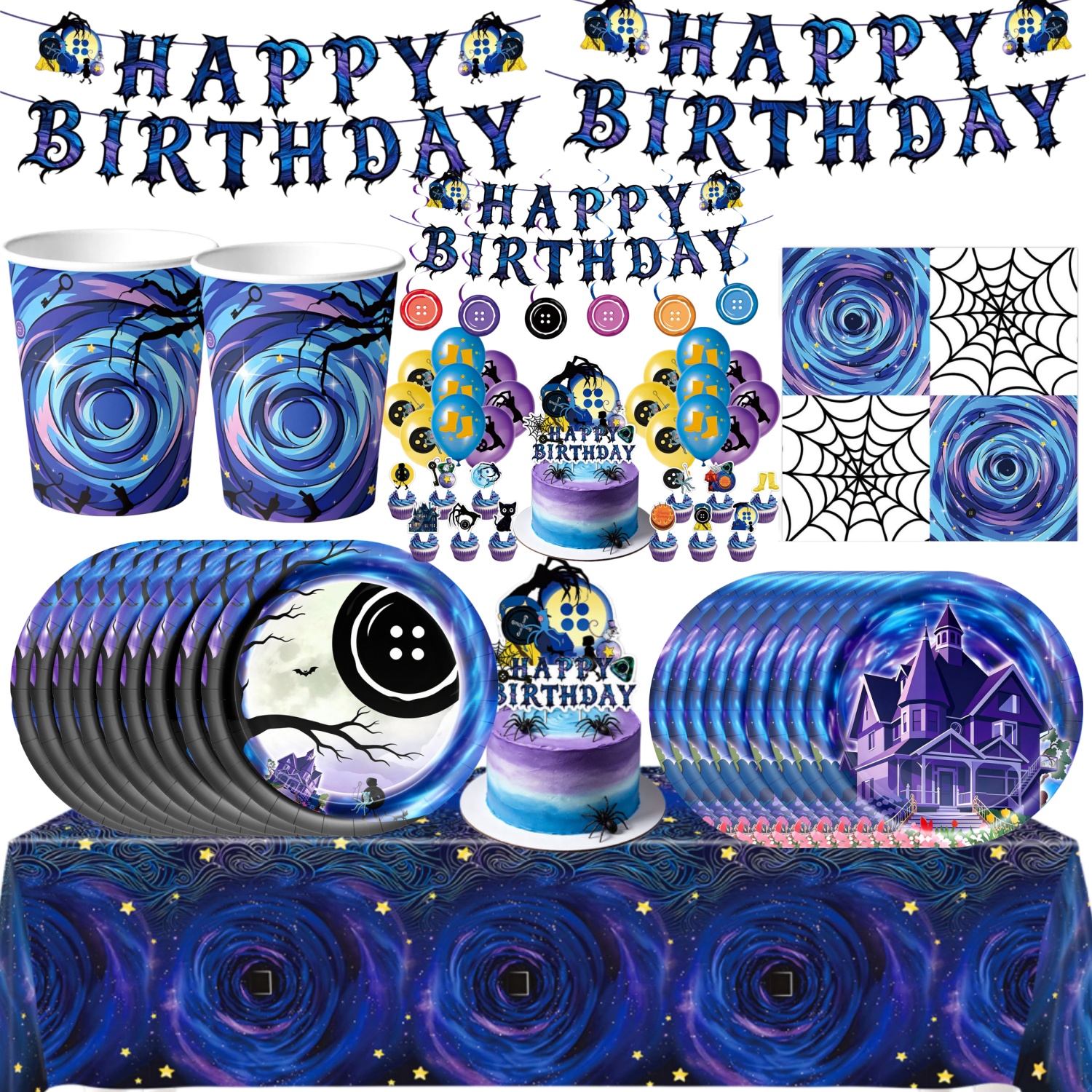 Horror C&Coralined Birthday De - Confetti Balloon Set review and price