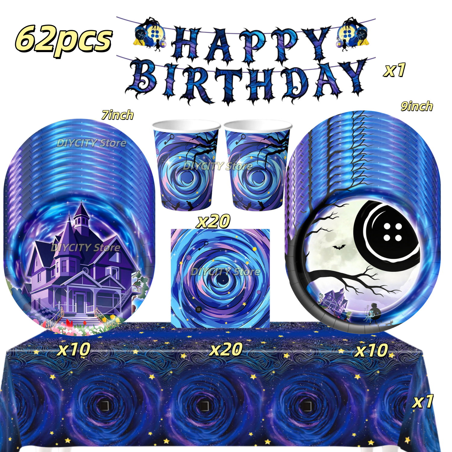Horror C&Coralined Birthday De - Confetti Balloon Set review and price