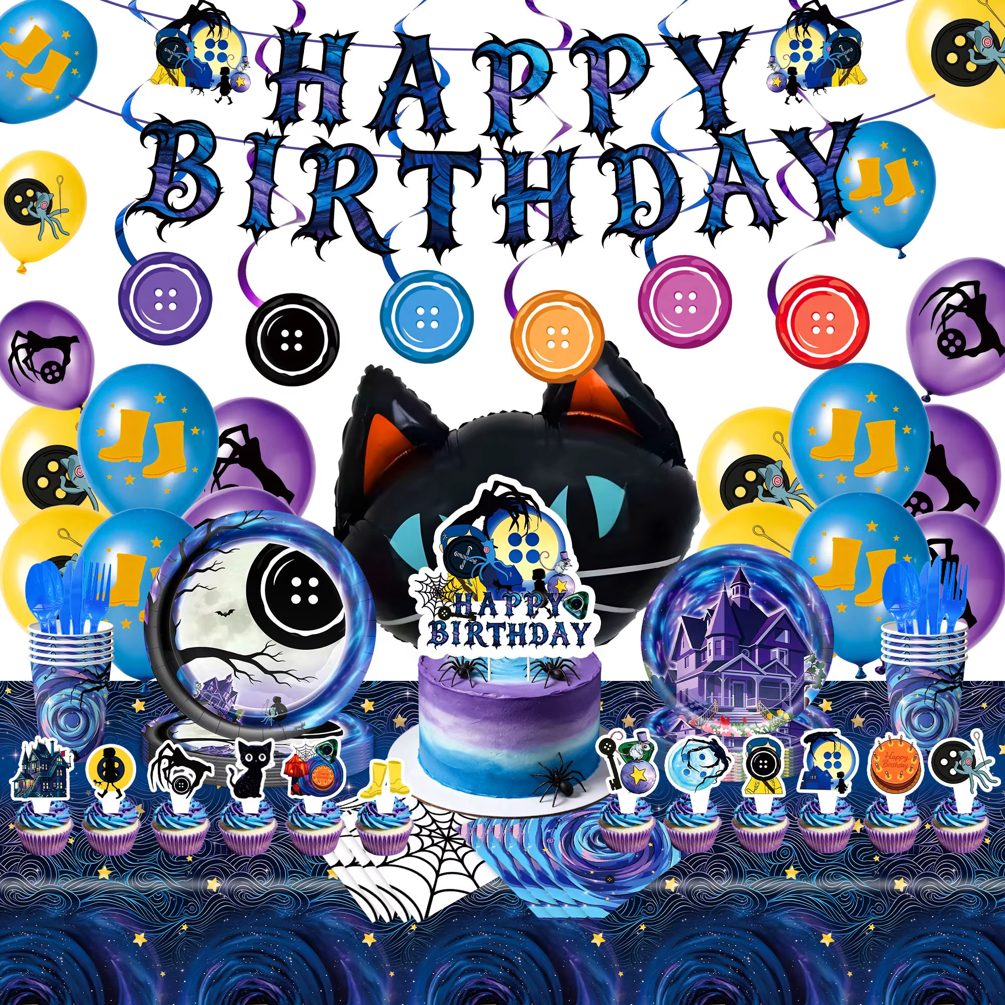 Horror C&Coralined Birthday De - Confetti Balloon Set review and price