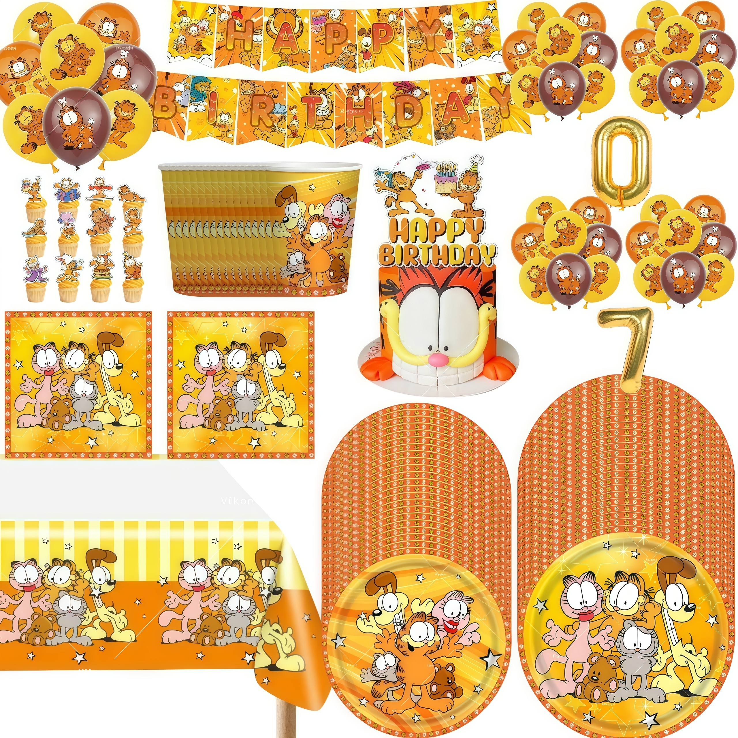 Cute Cartoon G-arfielded Birth - Confetti Balloon Set review and price