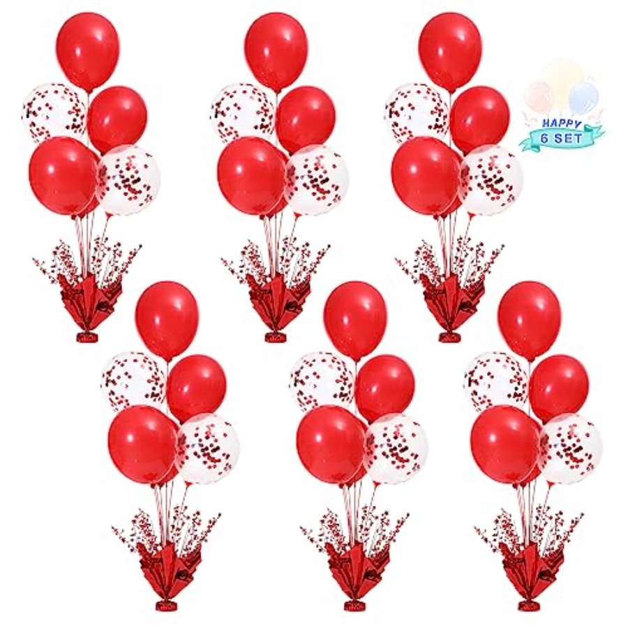 6 Set Christmas Table Balloons - Confetti Balloon Set review and price