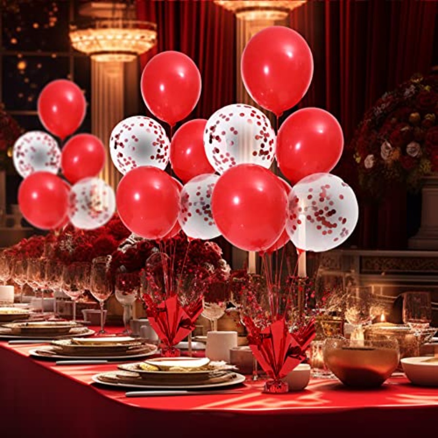 6 Set Christmas Table Balloons - Confetti Balloon Set review and price