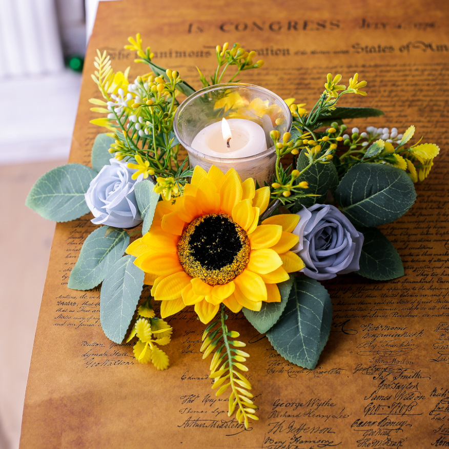 Simulation Sunflower Wreath Ca - Unity Candle Set review and price