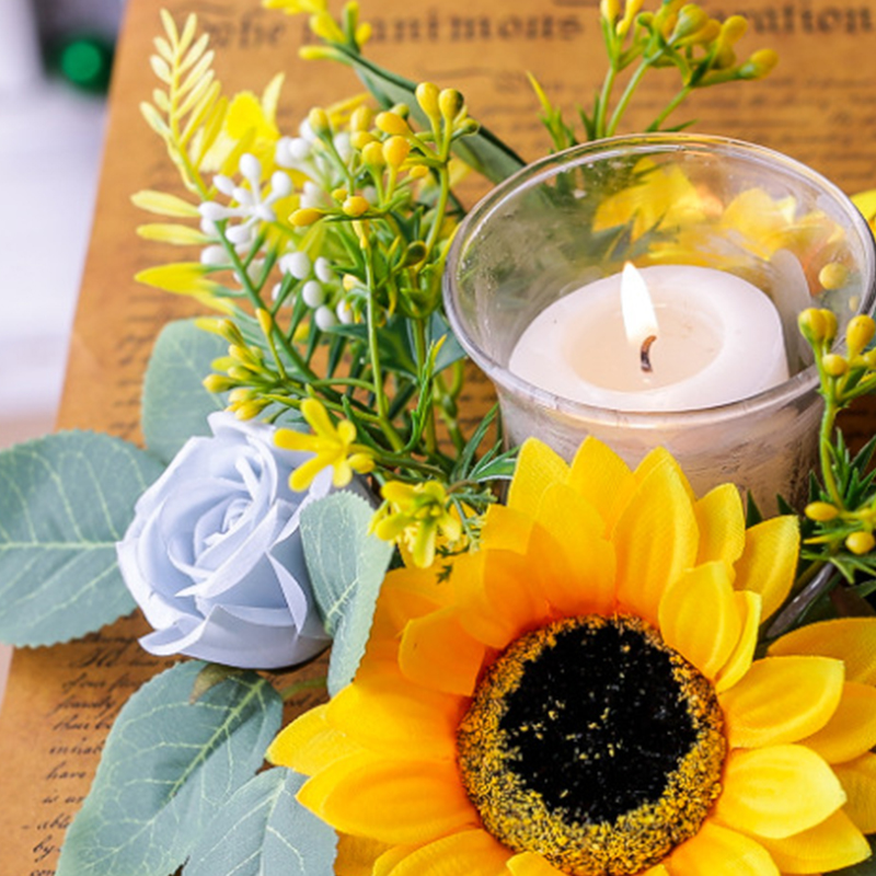 Simulation Sunflower Wreath Ca - Unity Candle Set review and price