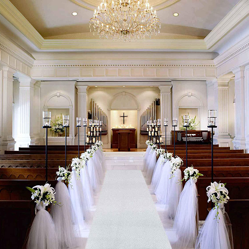 Romantic White Wedding Carpet  - Aisle Runner White review and price