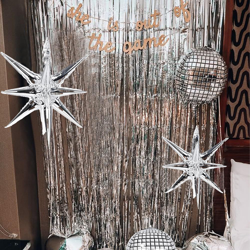 8pcs Silver Disco Explosion St - Supply Wedding Venue review and price