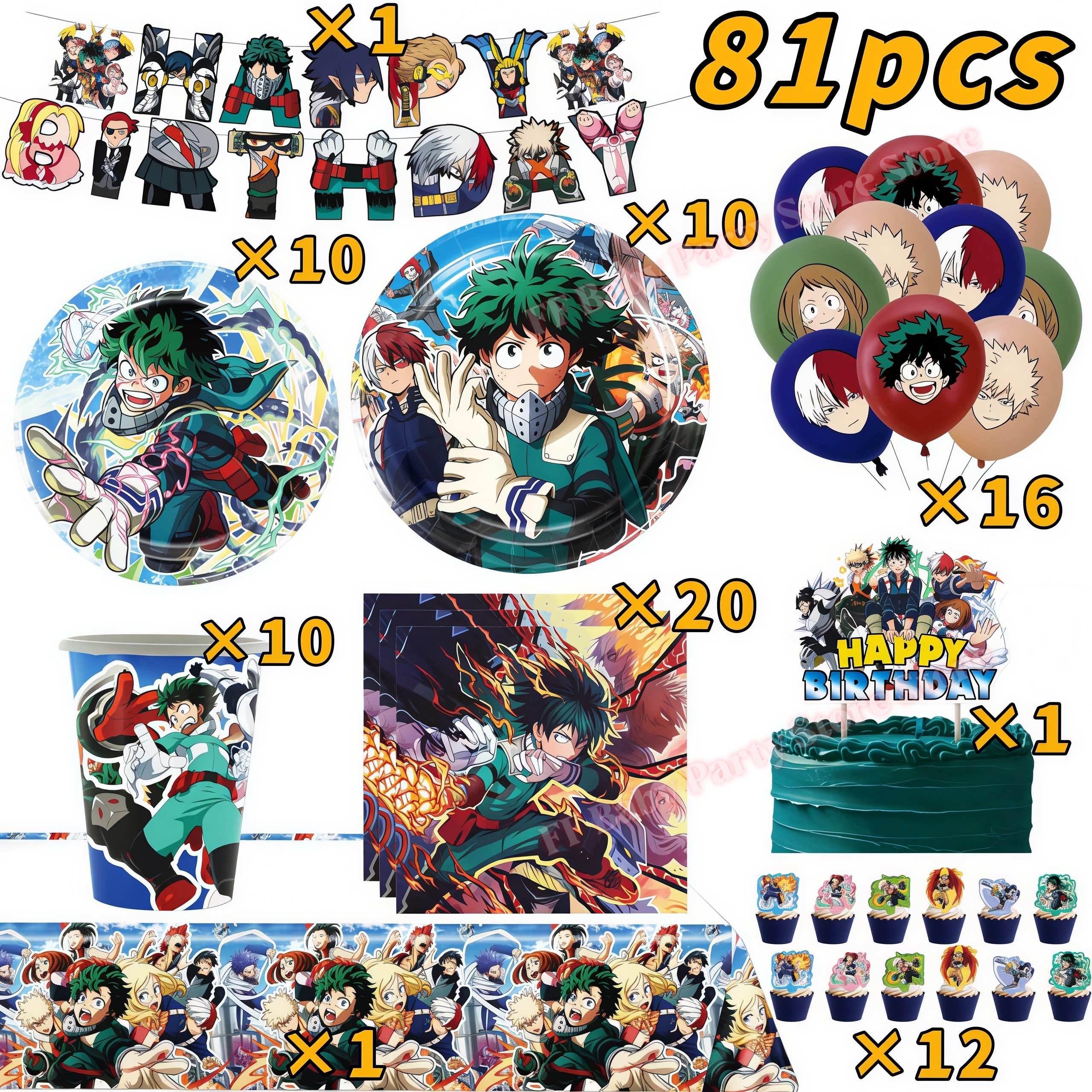 My Heroed Academia Birthday Pa - Confetti Balloon Set review and price