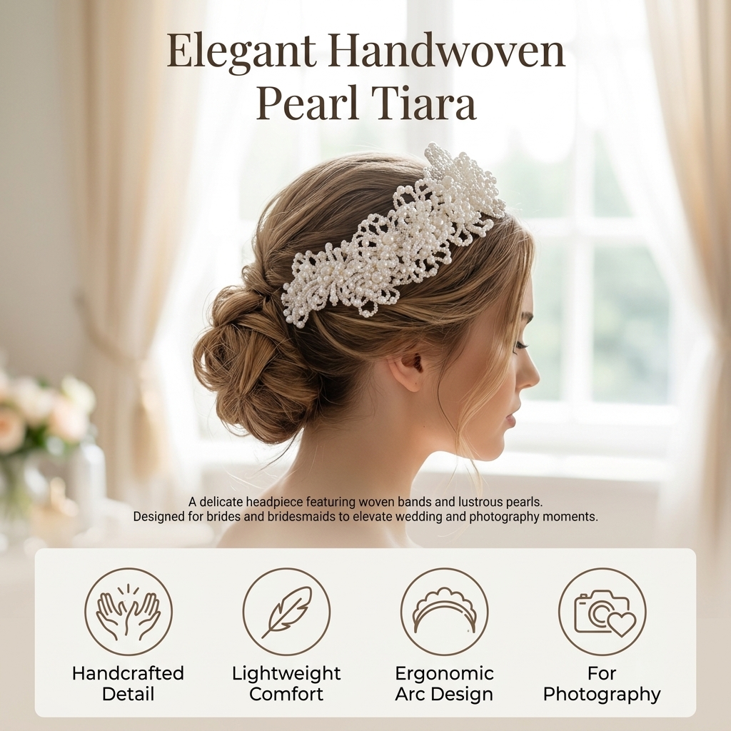 Pearl Crown Headpiece For Wedd - Wedding Shop review and price