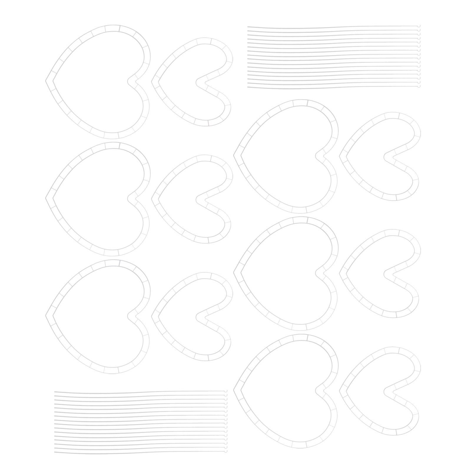 6 Sets Heart Shape Plastic Wre - Wedding Floral Supply review and price
