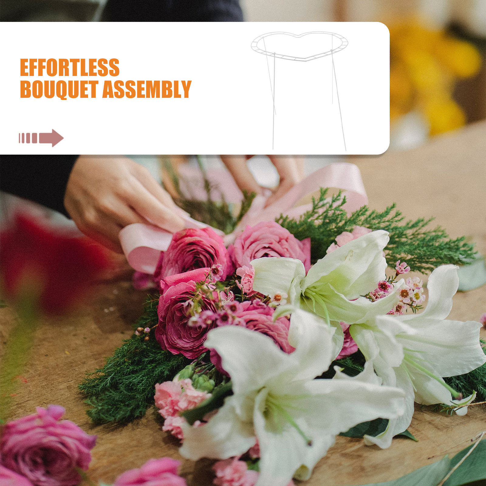 6 Sets Heart Shape Plastic Wre - Wedding Floral Supply review and price