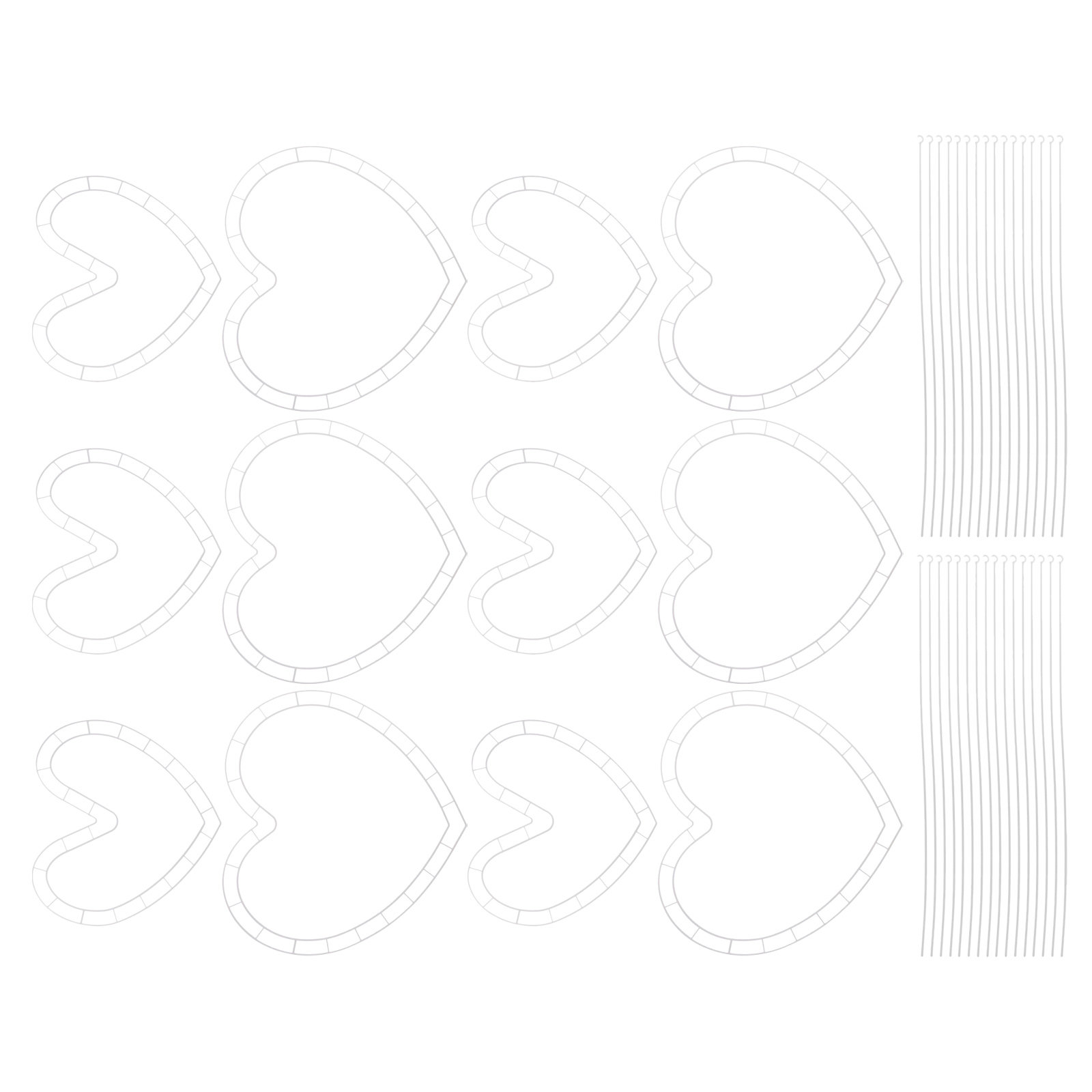 6 Sets Heart Shape Plastic Wre - Wedding Floral Supply review and price