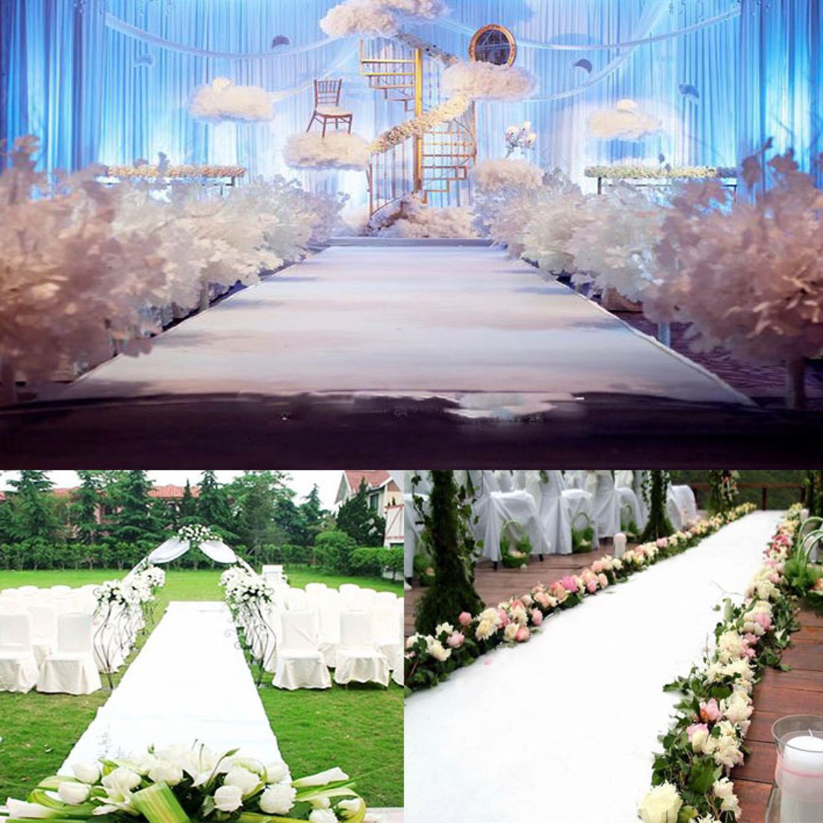 1.5M Wide Wedding White Carpet - Aisle Runner White review and price