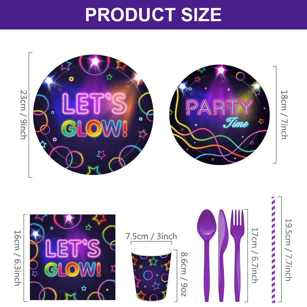 Glow Party Tablecloth Napkins  - Confetti Balloon Set review and price