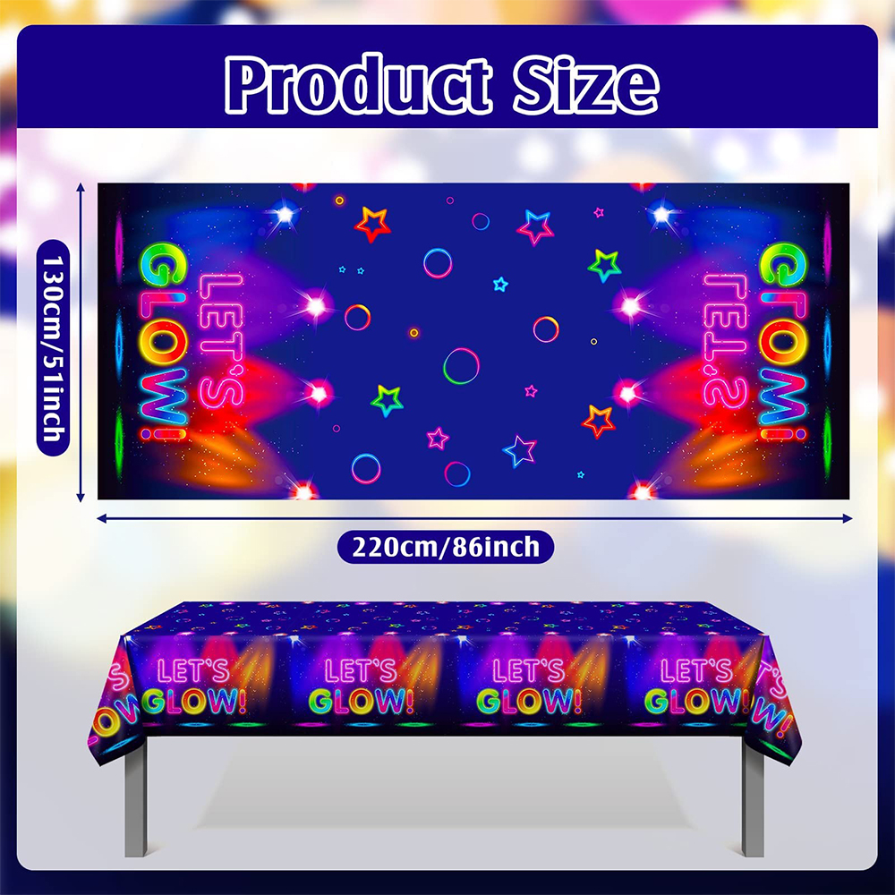 Glow Party Tablecloth Napkins  - Confetti Balloon Set review and price