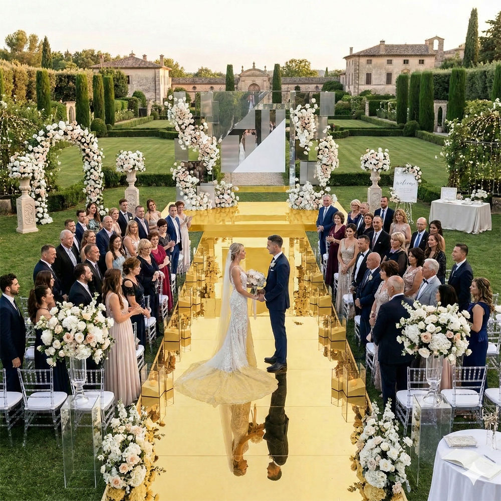 White Mirrored Floor Wedding A - Aisle Runner White review and price