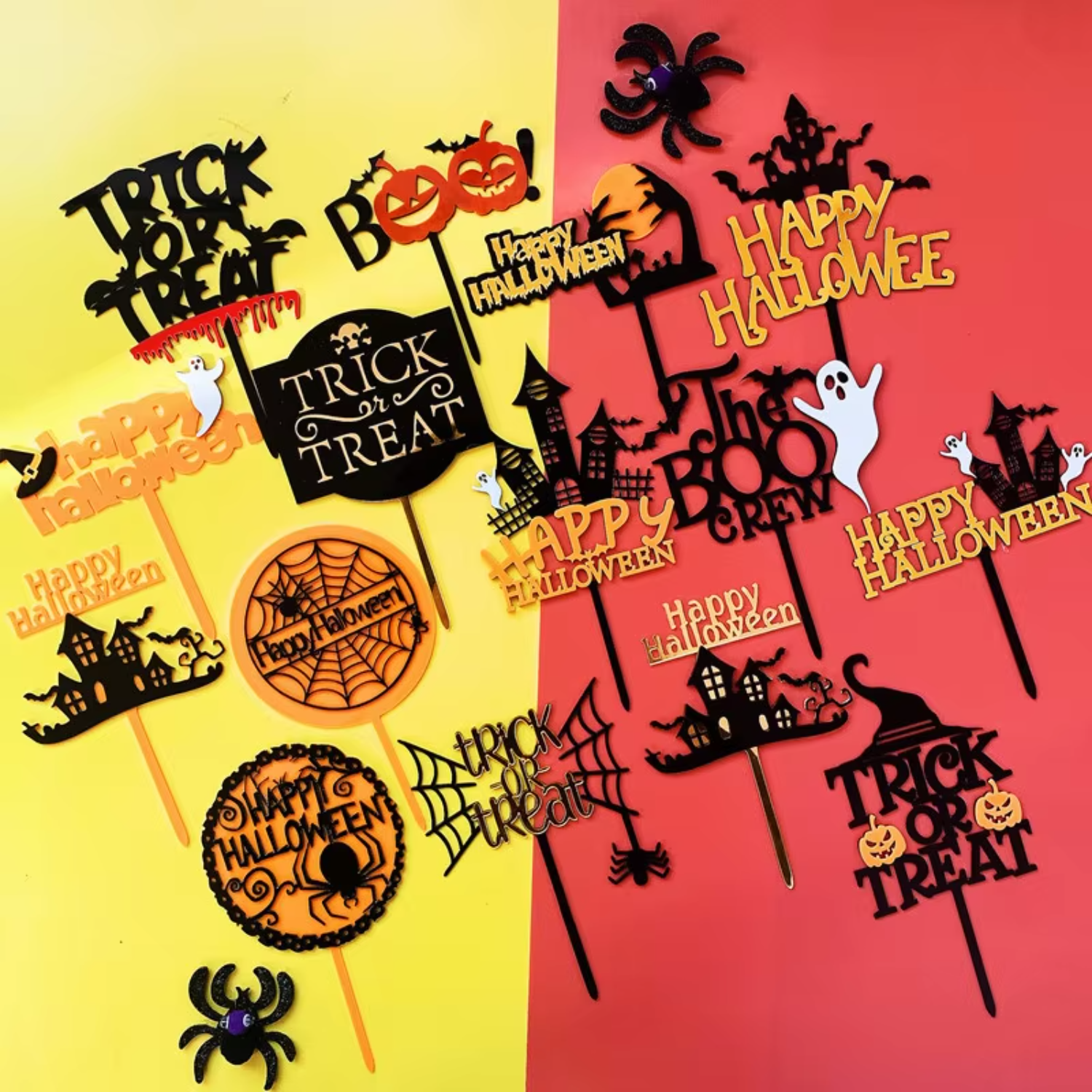 Happy Halloween Acrylic Cake T - Wedding Supply Factory review and price