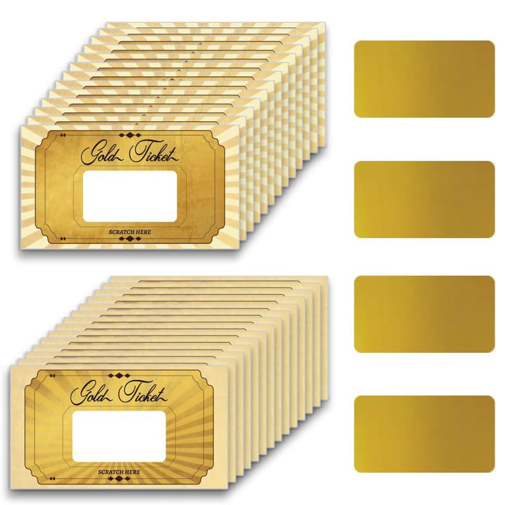 20 pcs Gold Scratch off Cards  - Wedding Supply Business review and price